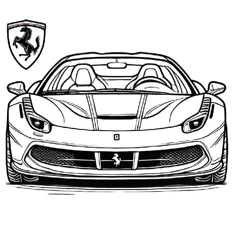 Immagine Ferrari da colorare
