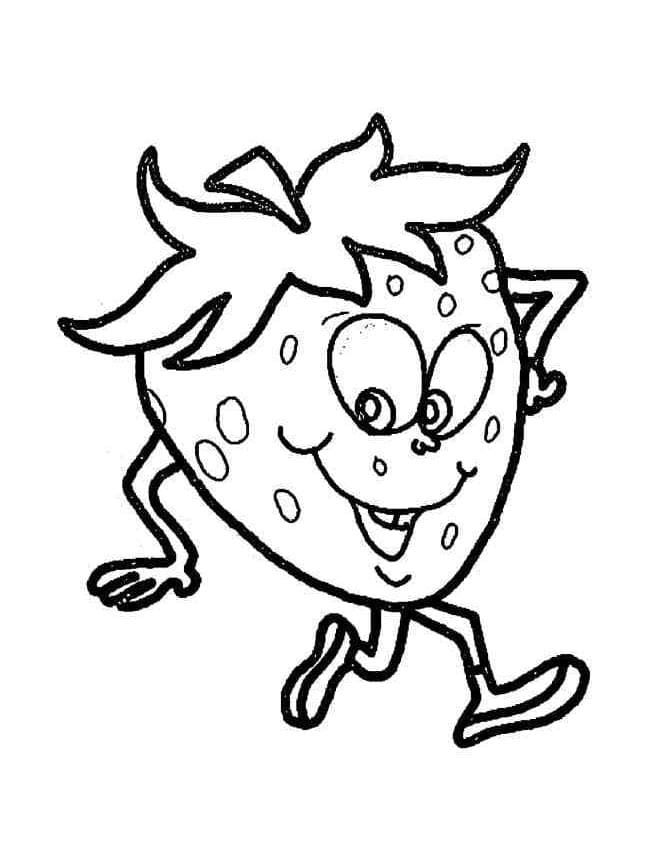 Immagine Fragola da colorare