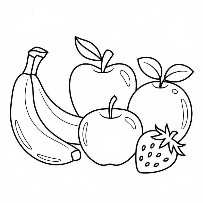 Immagine Frutta da colorare