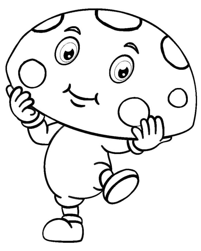 Immagine Fungo da colorare