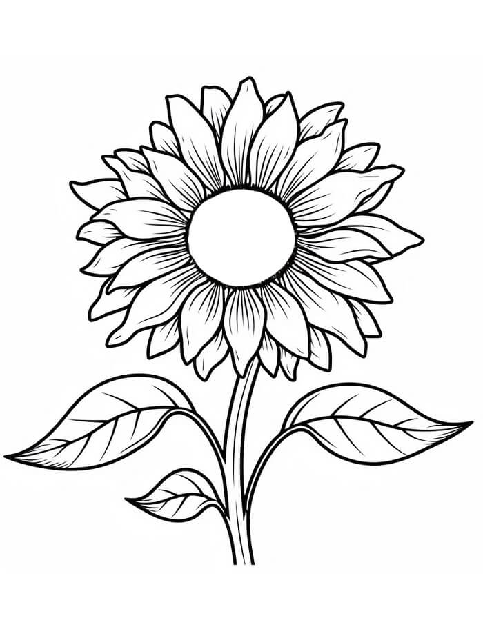 Immagine Girasole Stampabile da colorare