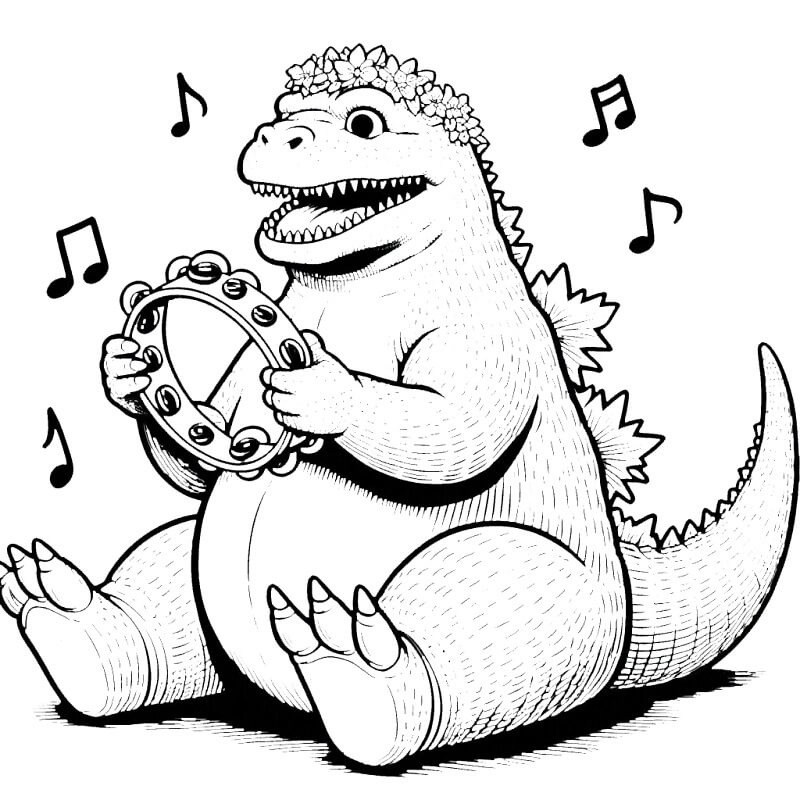 Immagine Godzilla Gratuita da colorare