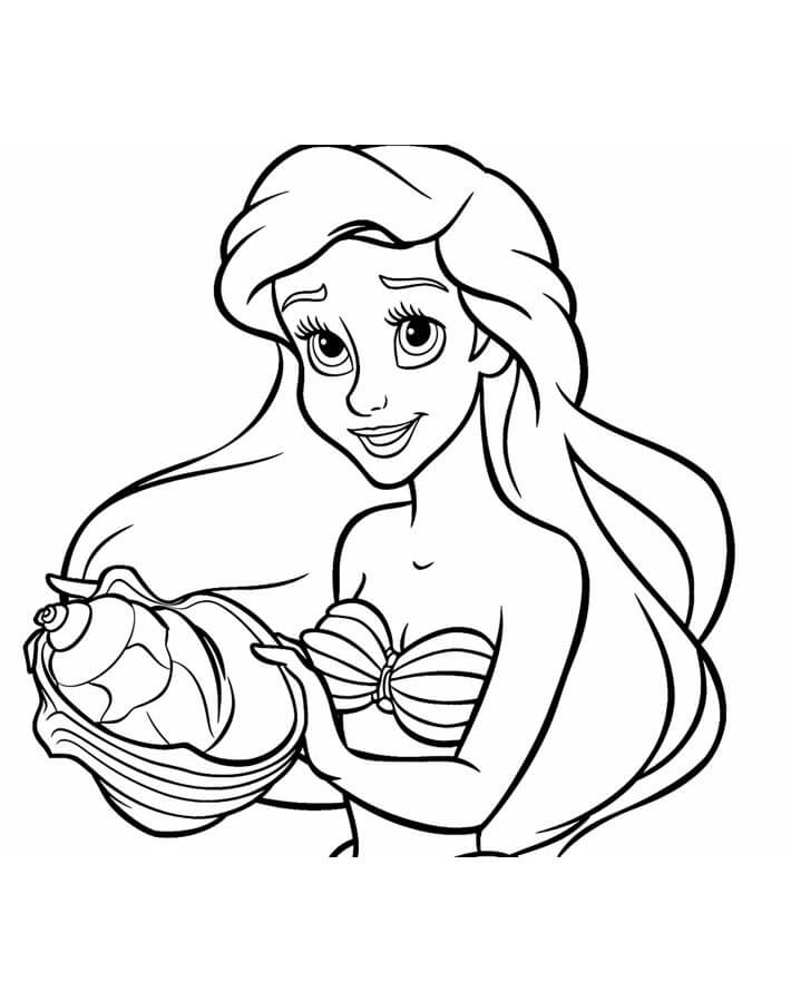 Immagine Gratis di Ariel da colorare