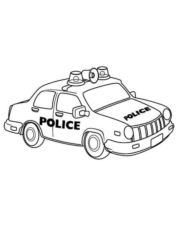 Immagine Gratuita Auto Della Polizia da colorare