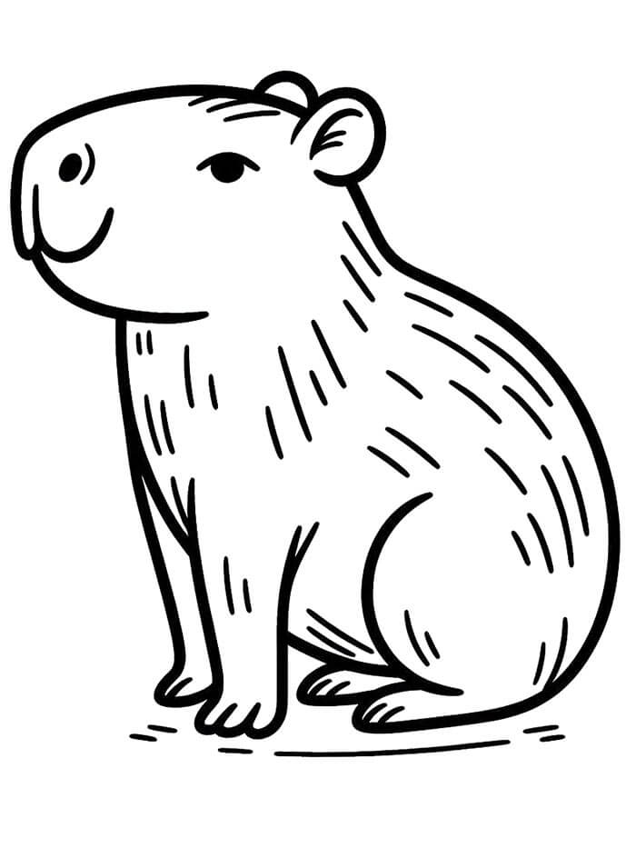 Immagine Gratuita Capibara da colorare