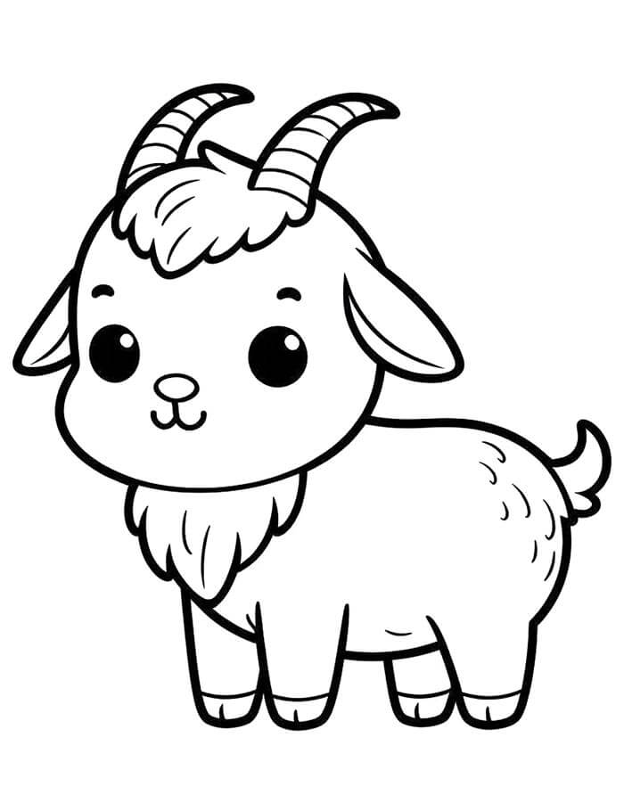 Immagine Gratuita Capra da colorare