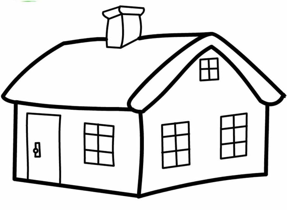 Immagine Gratuita Casa da colorare