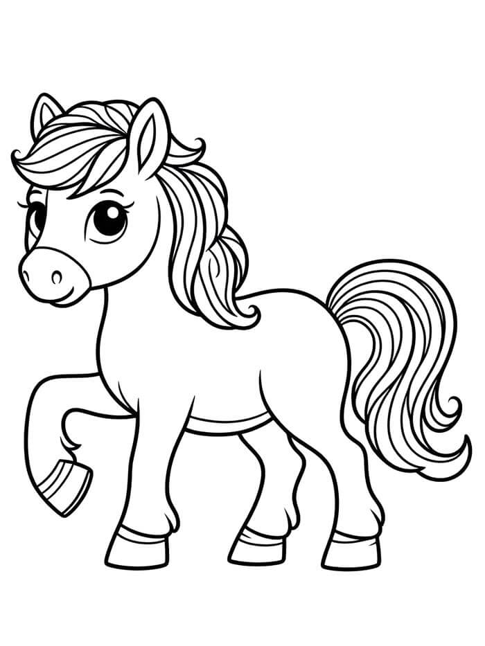 Immagine Gratuita Cavallo da colorare