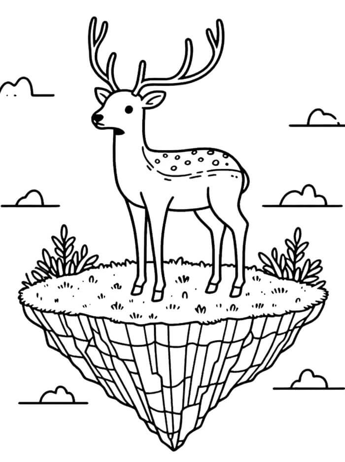 Immagine Gratuita Cervo da colorare