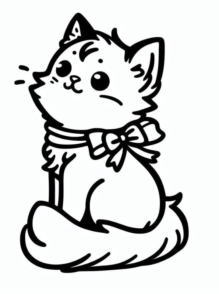 Immagine Gratuita Gatto da colorare