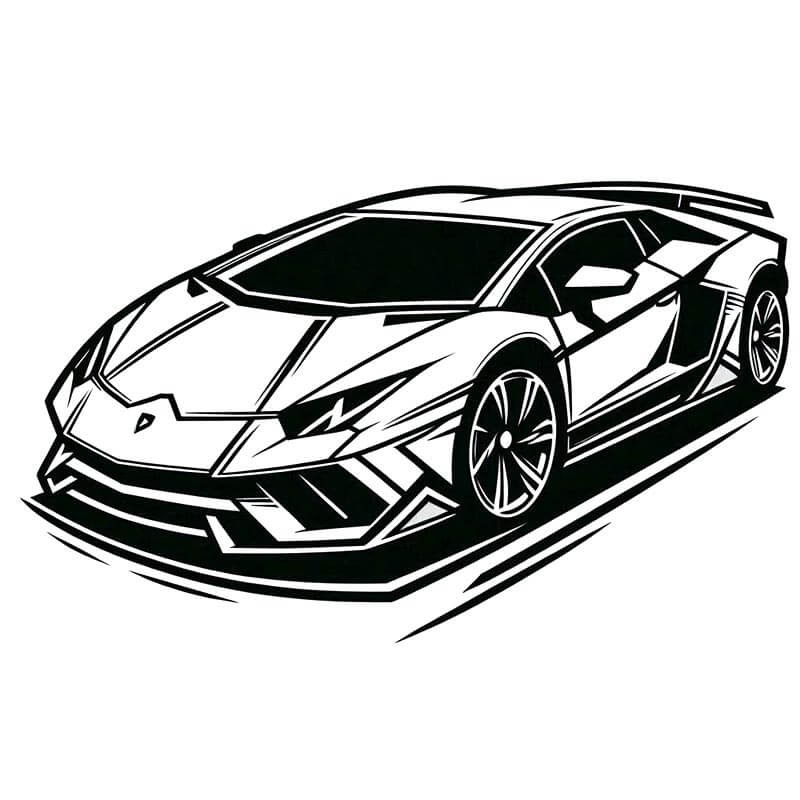 Immagine Gratuita Lamborghini da colorare