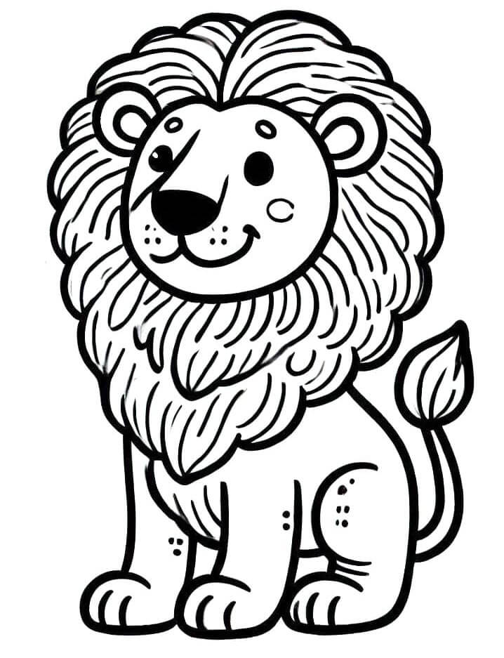 Immagine Gratuita Leone da colorare