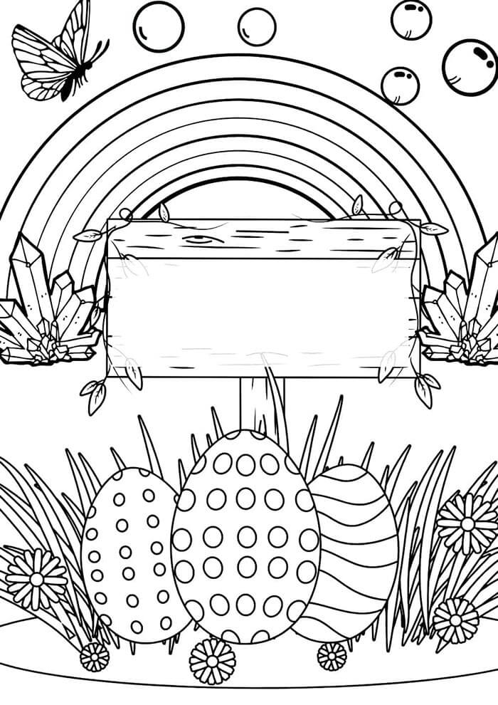 Immagine Gratuita Pasqua da colorare