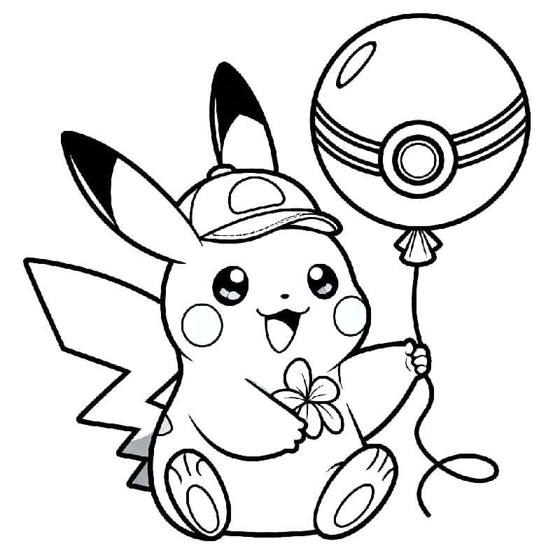 Immagine Gratuita Pikachu da colorare