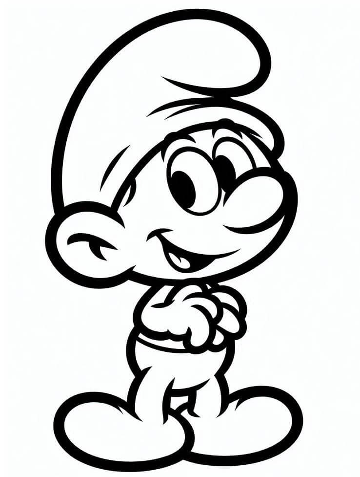 Immagine Gratuita Puffo da colorare