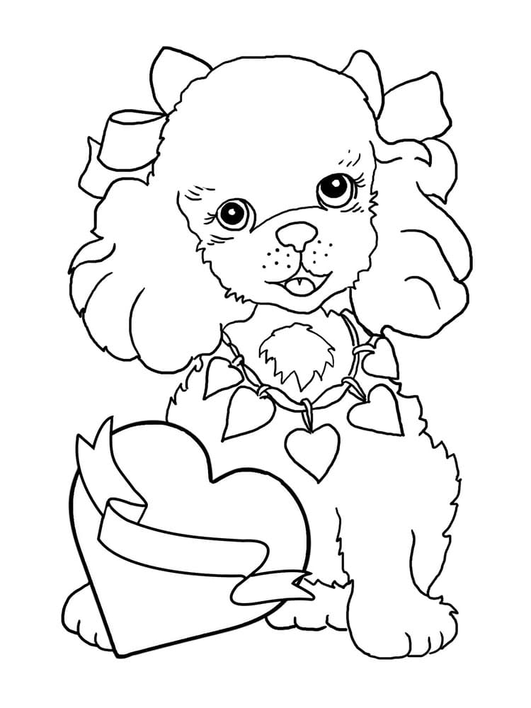 Immagine Gratuita San Valentino da colorare