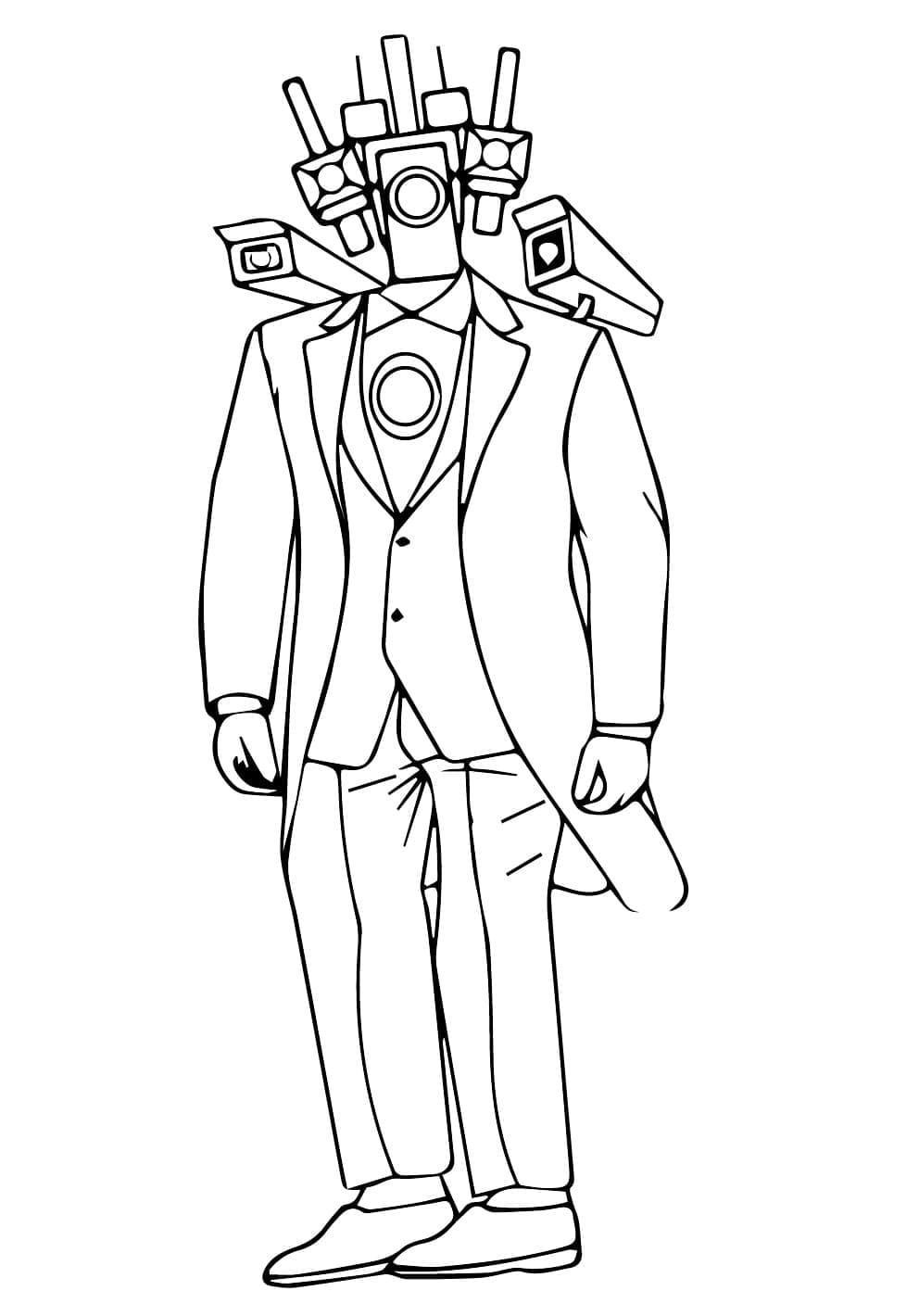 Immagine Gratuita Skibidi Toilet da colorare