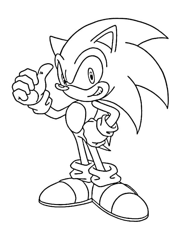 Immagine Gratuita Sonic da colorare