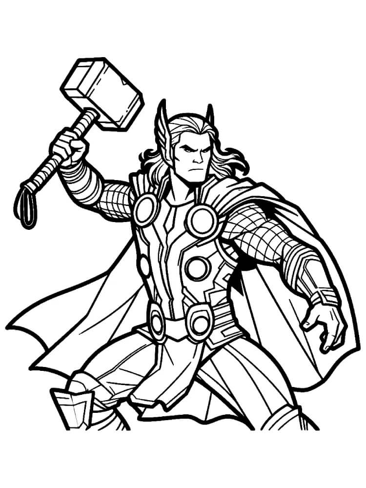 Immagine Gratuita Thor da colorare