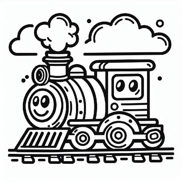 Immagine Gratuita Treno da colorare