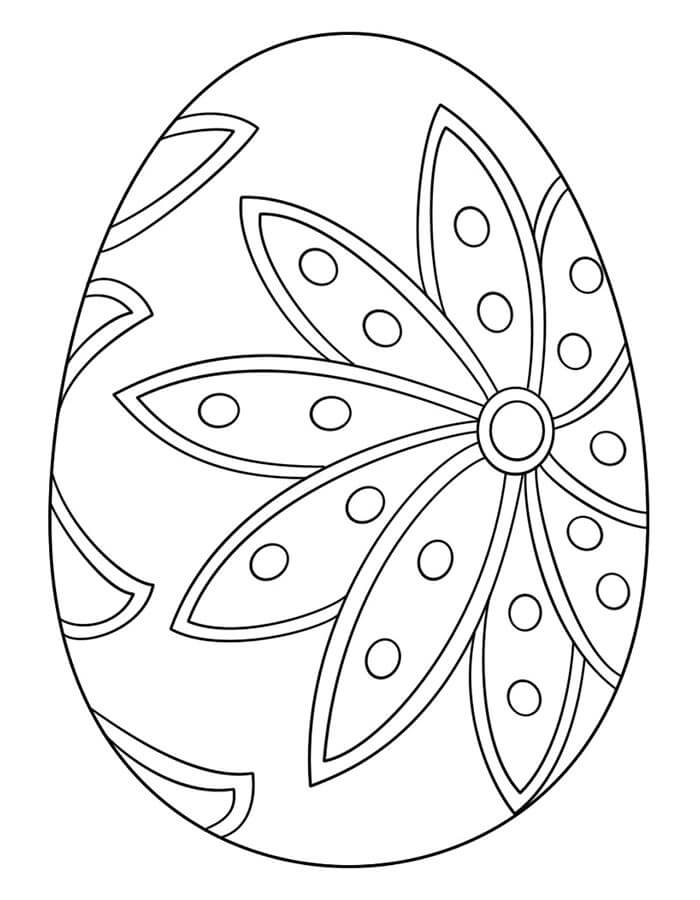 Immagine Gratuita Uovo di Pasqua da colorare