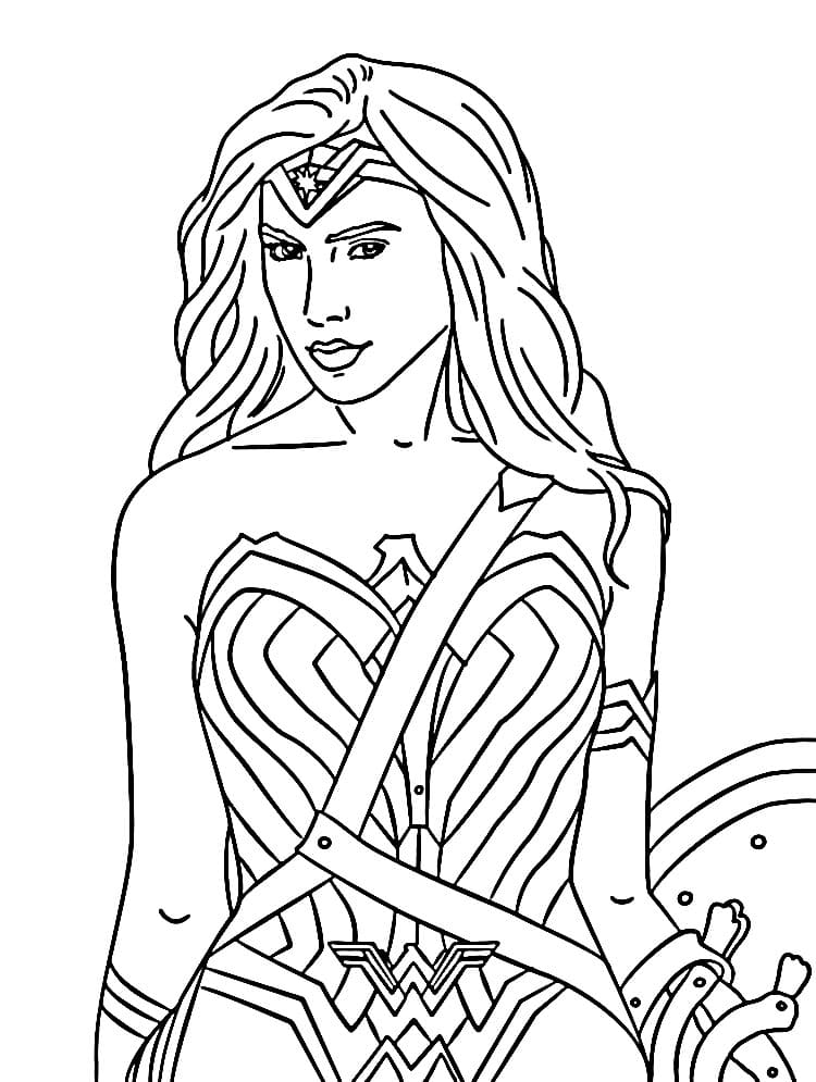 Immagine Gratuita Wonder Woman da colorare