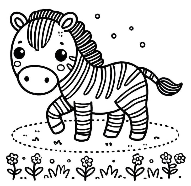 Immagine Gratuita Zebra da colorare