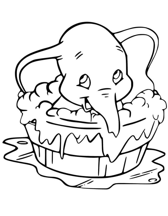 Immagine Gratuita di Dumbo da colorare