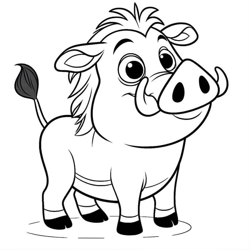 Immagine Gratuita di Il Re Leone da colorare