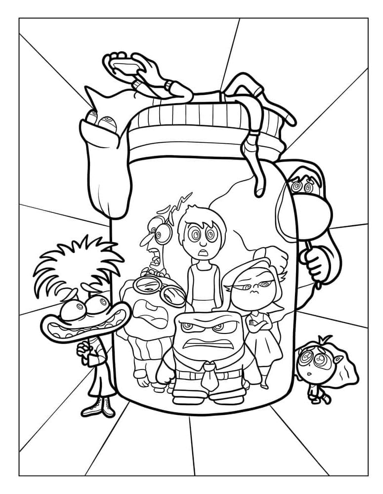 Immagine Gratuita di Inside Out 2 da colorare