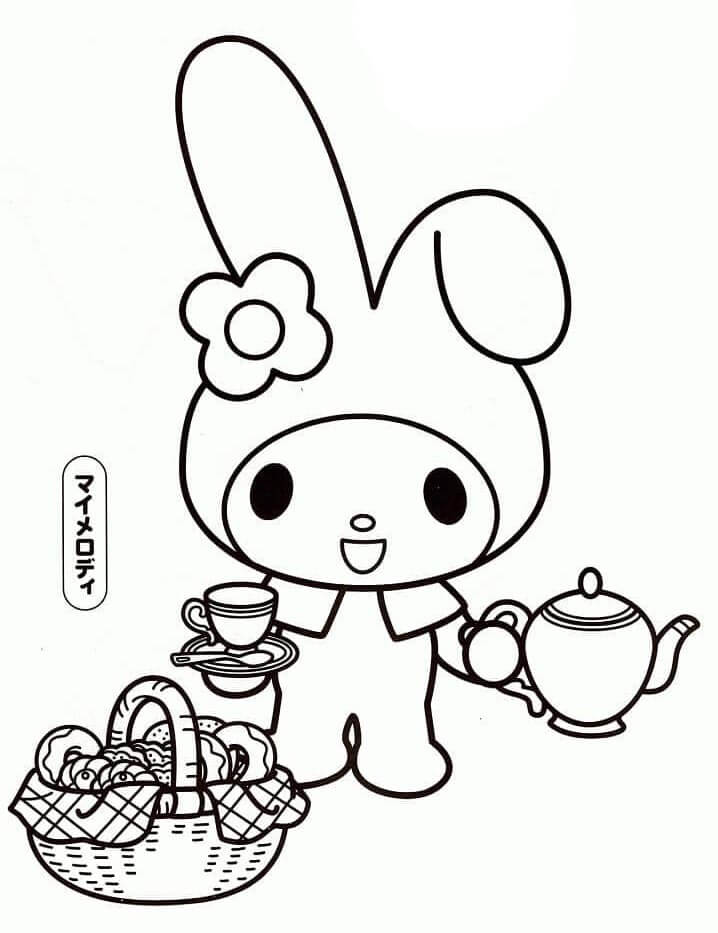 Immagine Gratuita di My Melody da colorare