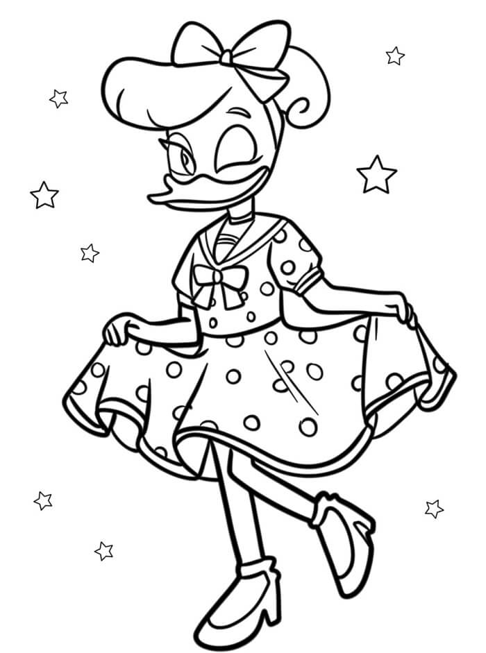 Immagine Gratuita di Paperina da colorare