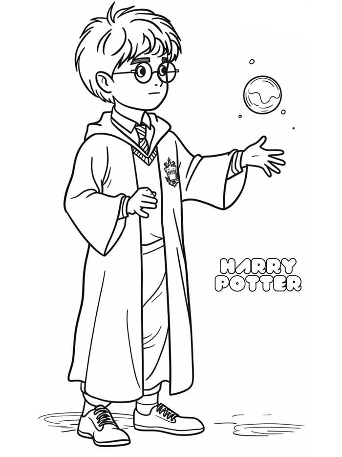 Immagine Harry Potter da colorare