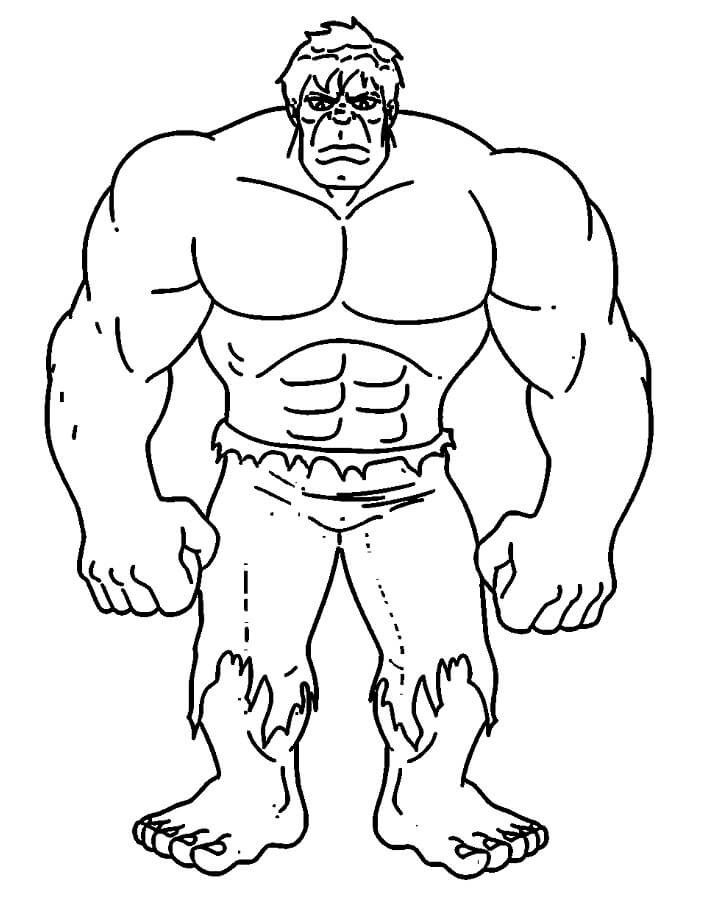 Immagine Hulk da colorare