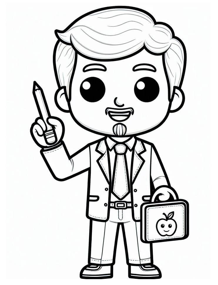 Immagine Insegnante Stampabile da colorare