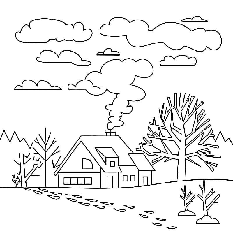 Immagine Inverno Stampabile da colorare