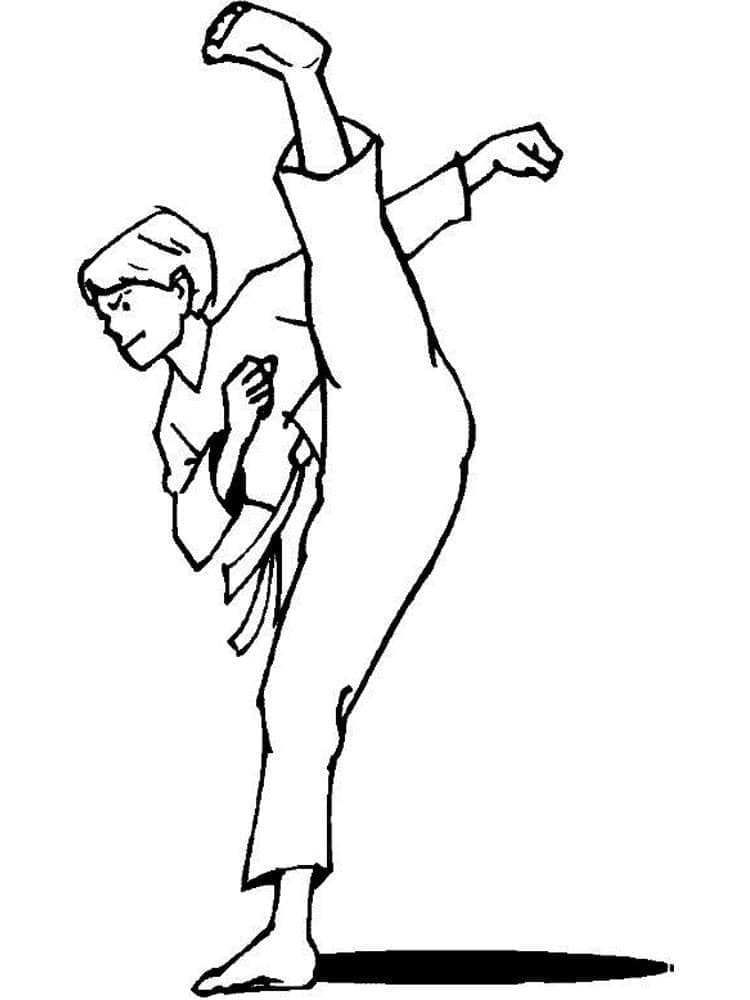 Immagine Karate Gratuita da colorare