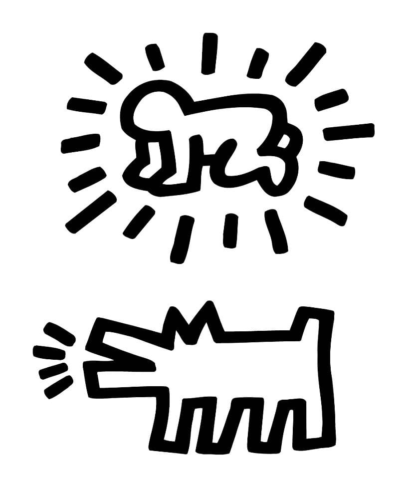 Immagine Keith Haring Stampabile da colorare