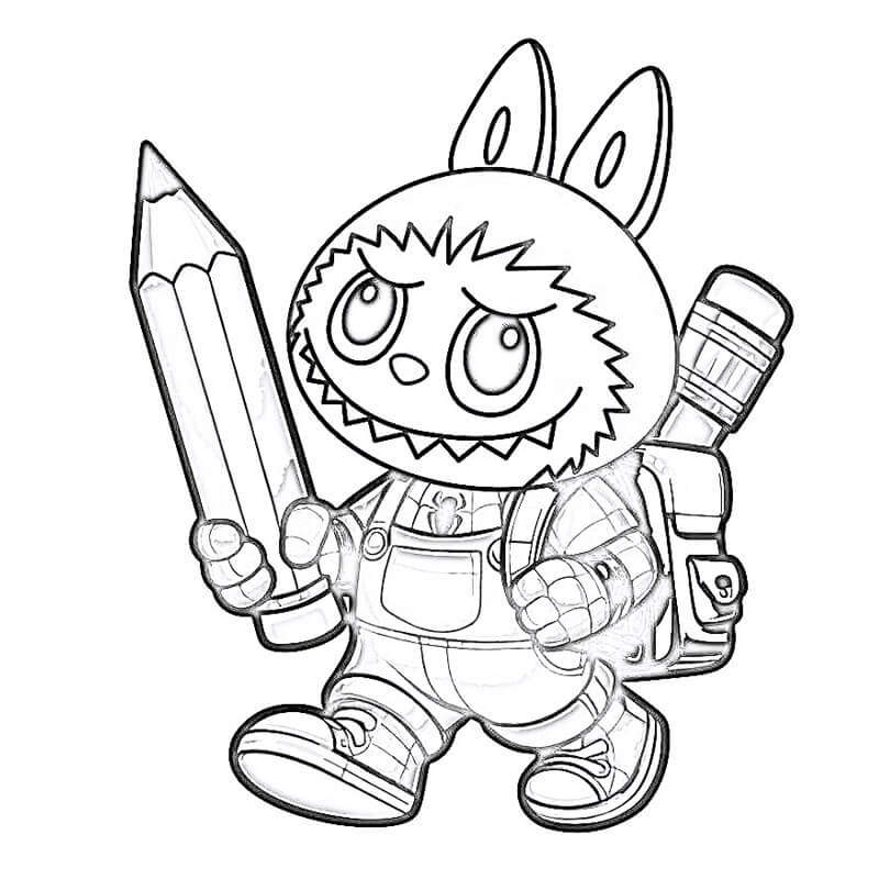 Immagine Labubu stampabile da colorare