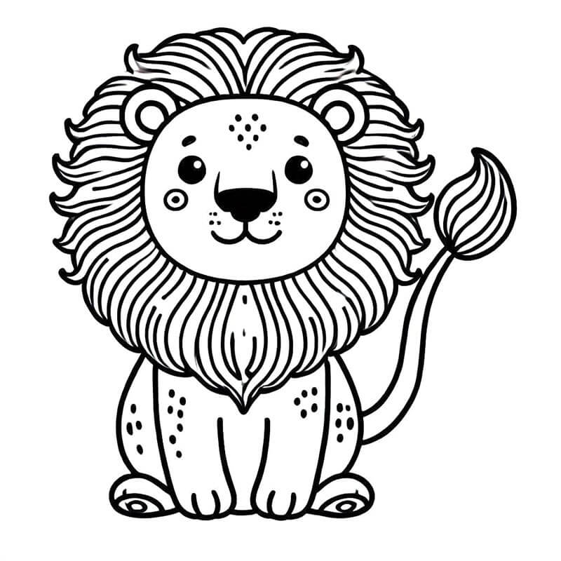 Immagine Leone Stampabile da colorare
