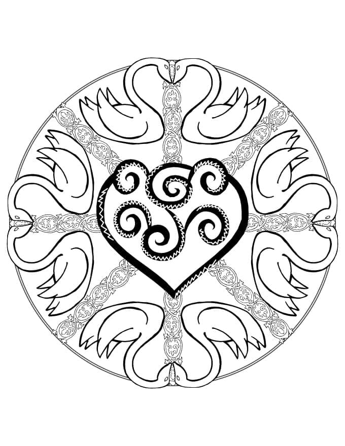 Immagine Mandala di Animali Gratis da colorare