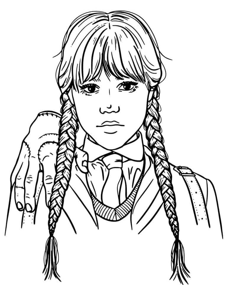 Immagine Mercoledì Gratuita da colorare