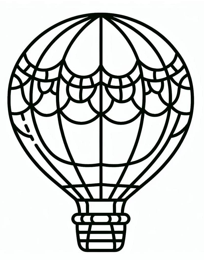 Immagine Mongolfiera da colorare