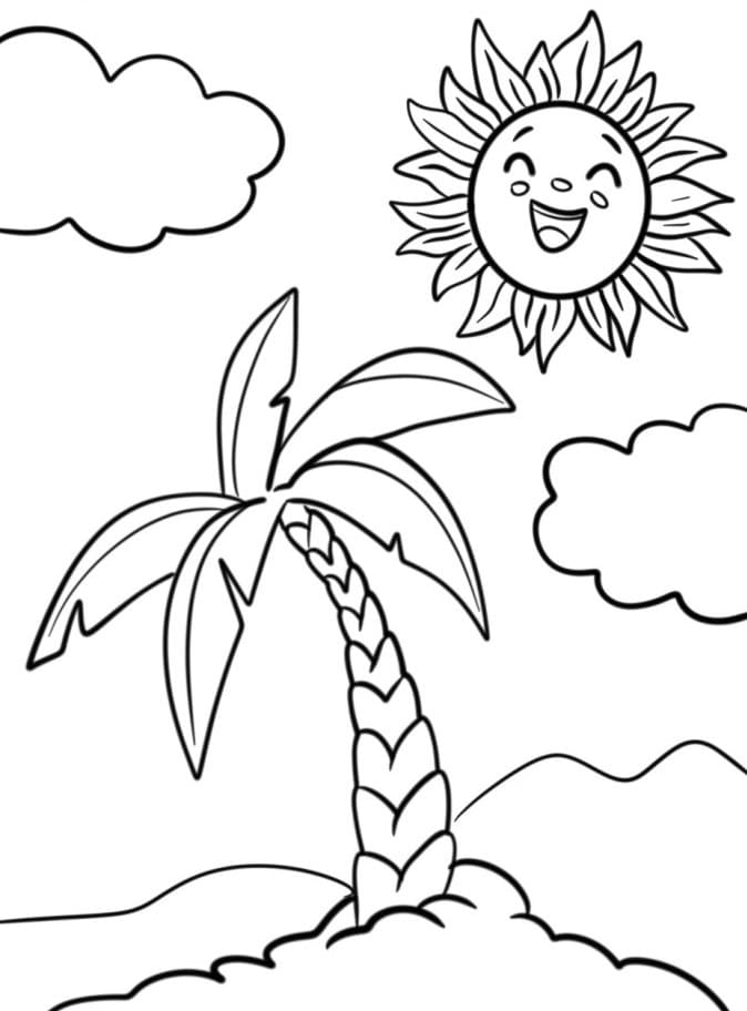 Immagine Palma da colorare