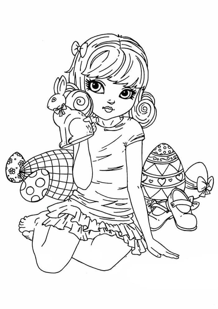 Immagine Pasqua Gratuita da colorare