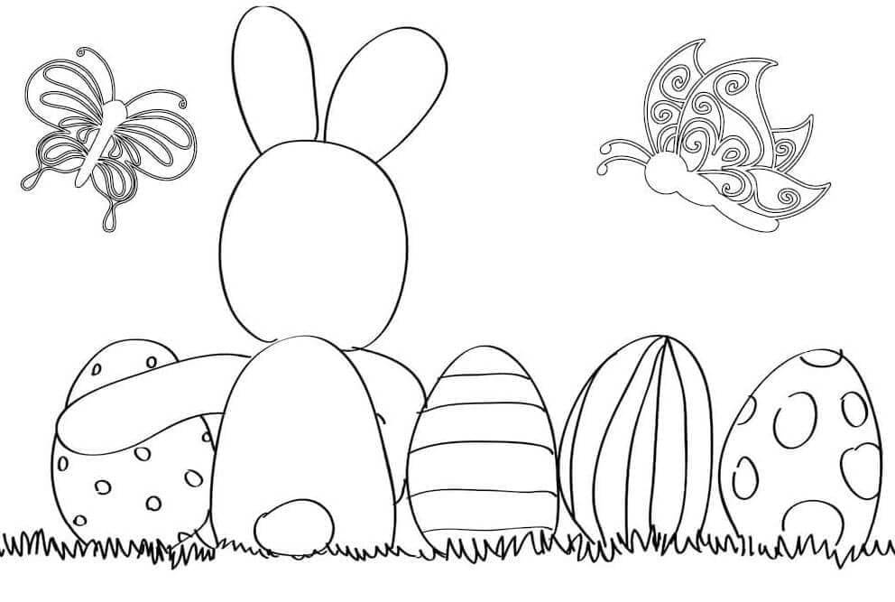 Immagine Pasqua Stampabile da colorare