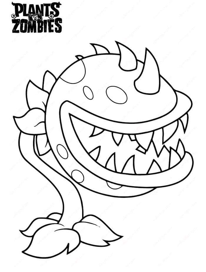 Immagine Piante contro zombi Stampabile da colorare