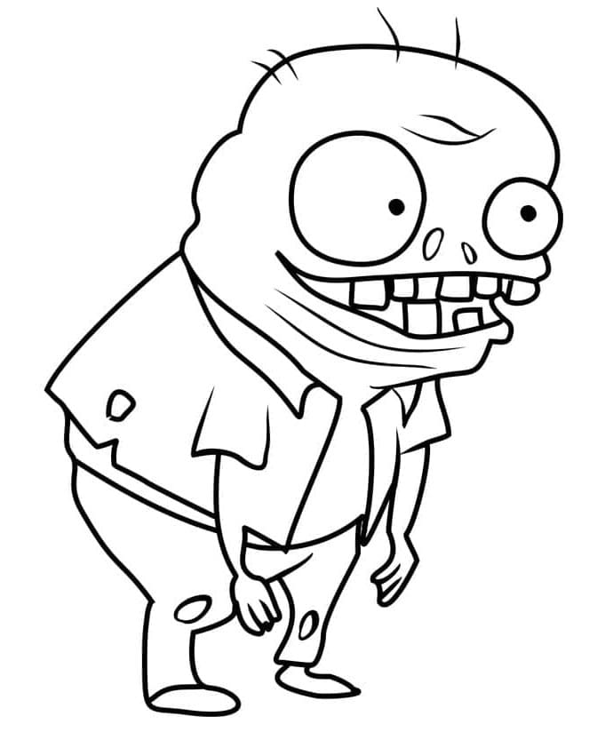 Immagine Piante contro zombi da colorare