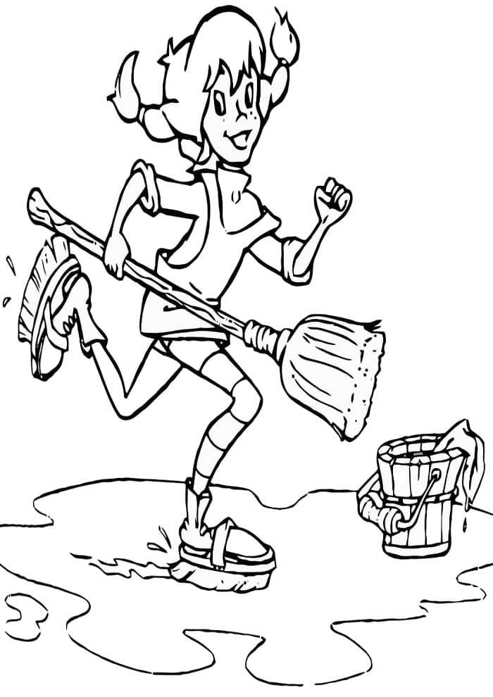 Immagine Pippi Calzelunghe Gratuita da colorare