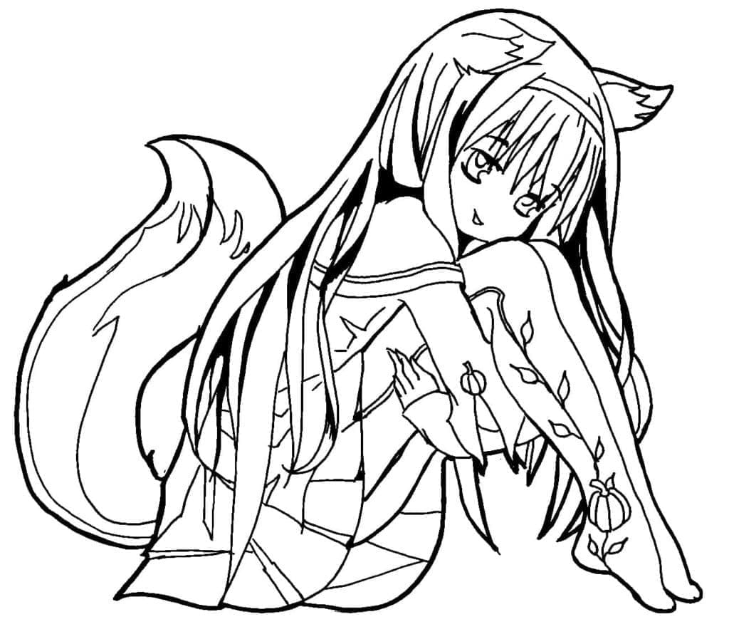 Immagine Ragazza Anime da colorare